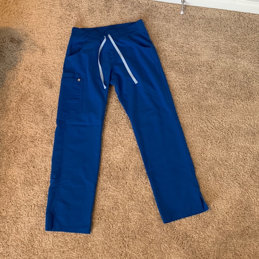 Figs Royal Blue Small Kade Cargo Scrub Pants